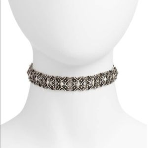 NIB Kendra Scott Heidi Choker Necklace In Gunmetal